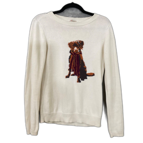 CREMIEUX sweater men's size XS Dog w scarf  Long sleeves cotton - Picture 1 of 13